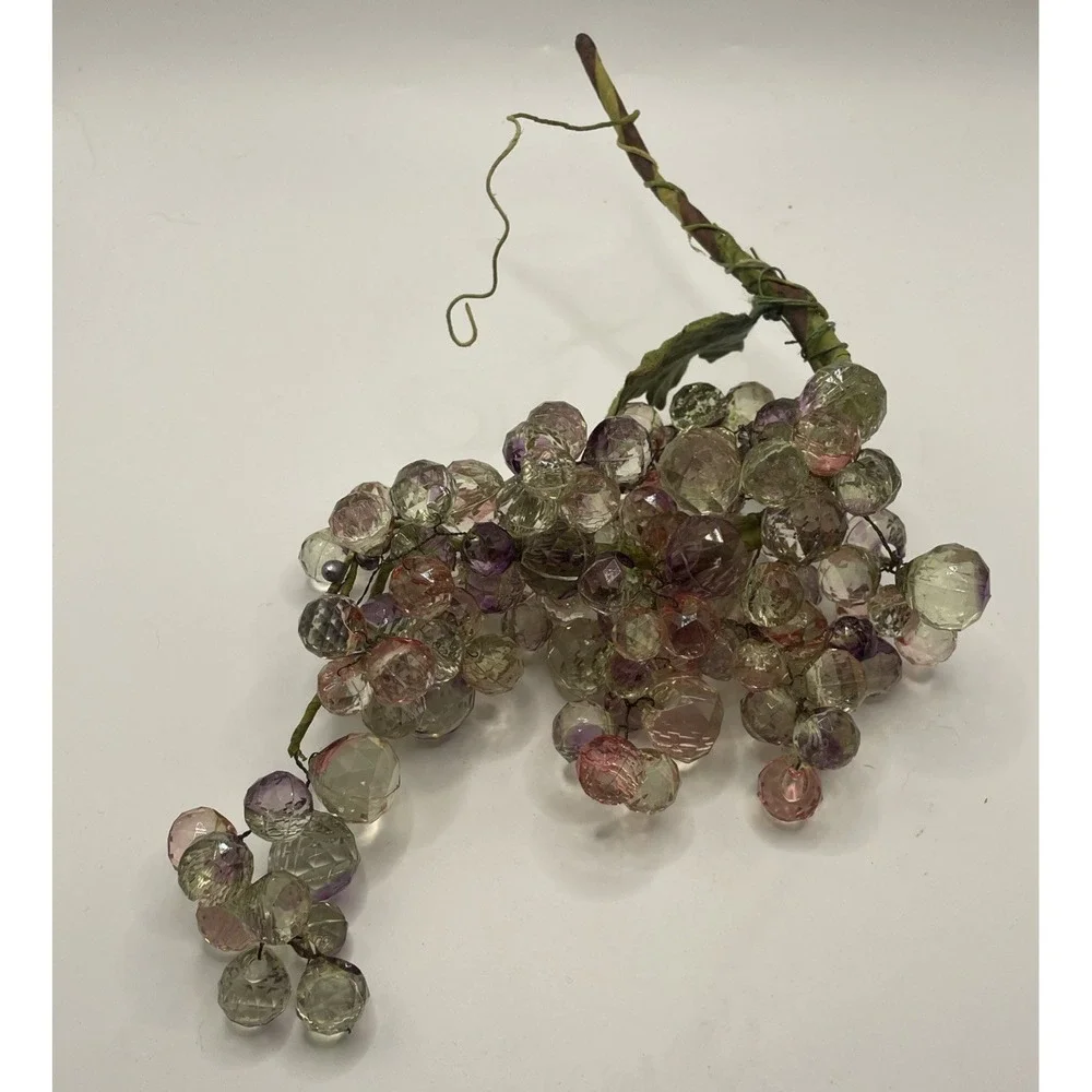 Vintage MCM Lot Of Lucite Grapes Assorted Colors With Extra Pieces For Crafting
